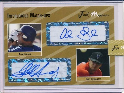 Just Gold Alex Gordon Gaby Hernandez 2005 doble automático radiocontrol raro sin circular SP #/10 Foto 1 de 2