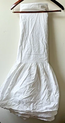 Simply Shabby Chic Dust Ruffle Twin Bed Skirt White 15” Drop GUC Foto 1 de 4