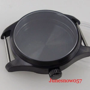 39MM 20ATM Black PVD Case Fit For NH35A NH36A ETA2824 PT5000 Movement Men Watch - Picture 1 of 7