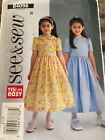 💐 BUTTERICK #B4098-GIRLS (2 STYLE) DAY or SPECIAL OCCASION DRESS PATTERN 6-8 FF