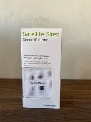 New iSmartAlarm Satellite Siren AS3 110db Adjustable Volume Alexa Compatible - Image 1 of 4
