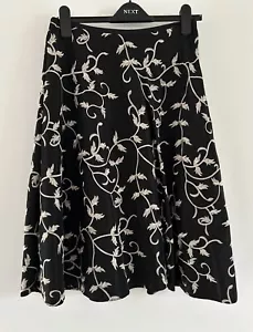 NEXT Women's Black Embroidered Skirt - Party wear UK 10 VGC - Picture 1 of 12