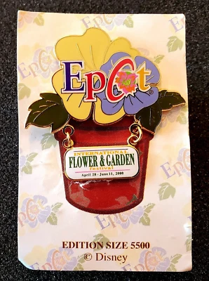 DISNEY Pin Epcot Flor y Jardín Festival Maceta Cuelga WDW 2000 LE 5500 Foto 1 de 3