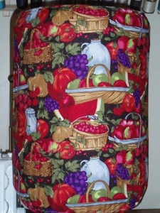 APPLES GRAPES WHITE JUG 5 GALLON WATER COOLER BOTTLE COVER KITCHEN DECORATION - Picture 1 of 2