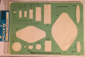 NOS Pickett Chartpak 1608 Assembly Drawing Template Ratio: 4:1 - FREE SHIP! - Picture 1 of 1