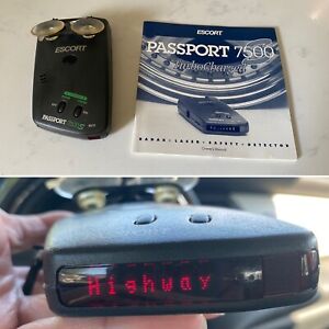 New ListingEscort Passport 7500 S Turbo Charged Radar Laser Safety Detector w Manual Works