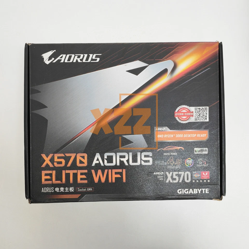 1PCS GIGABYTE X570 AORUS ELITE WIFI AM4 AMD X570 SATA 6Gb/s ATX AMD Motherboard - Image 1 of 4