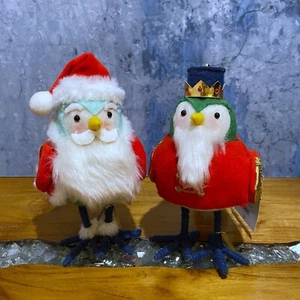 Target Wondershop 2020 Featherly Friends Christmas Bird Lot Of 2 KLAUS & MIKKEL - Picture 1 of 1
