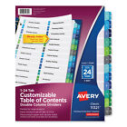 Avery Ready Index Customizable Table of Contents Double Column Dividers, 24-Tab,