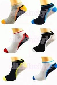 12 PARES DE CALCETINES TOBILLEROS DE ENTRENAMIENTO DE CALIDAD TRANSPIRABLE SURTIDOS PARA HOMBRE TALLA 6-11 DEL REINO UNIDO - Imagen 1 de 1