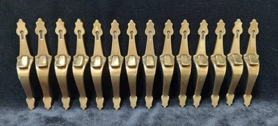 Vintage Amerock 315 Brass Cabinet Handles Faux Keyhole 3" On Center Lot of 14 - Image 1 of 4
