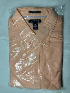 Neu mit Etikett Lands End Herren Sail Rigger Oxford Hemd maßgeschneiderte Passform orange Größe XL 17-17,5 - Bild 1 von 8