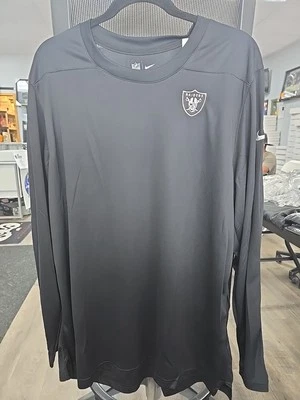 NFL Nike Auténtica Dri-Fit Los Angeles Raiders Negra Camisa Manga Larga L Foto 1 de 4