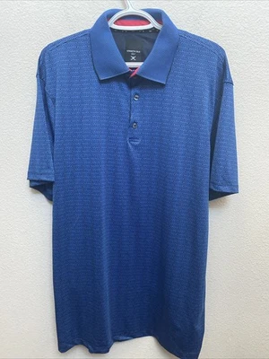 NEW Kenneth Cole Golf Polo Shirt Blue Black Mens XL Short Sleeve NWT $69 - Image 1 of 4
