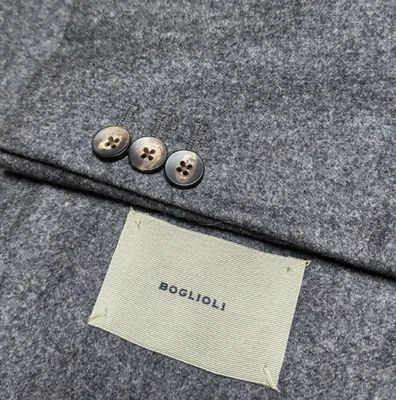 Boglioli Dover gray 2 button 100% pure wool classic suit jacket blazer 44R 44L - Image 1 of 4