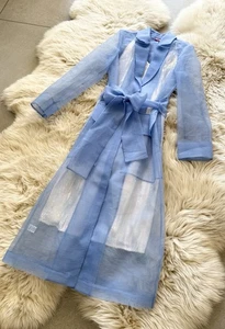 Cappotto lungo organza Staud colore blu - Foto 1 di 7