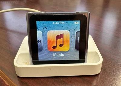 Apple iPod nano 6th Gen Graphite (16GB) w/ Dock and Airbuds (needs battery) - Image 1 of 3