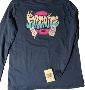 Jungen Größe 8 Fortnite GG Spray Langarm Grafik T-Shirt blau - Bild 1 von 5