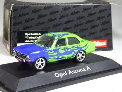 OPEL ASCONA A SR TUNING CAR SCHUCO 02657 1/43 VERDE BLU GRUN BLUE - Immagine 1 di 2