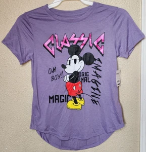 Disney Mickey Mouse Women’s Classic Graphic Print T-Shirt Size M (7-9) NEW - Picture 1 of 4