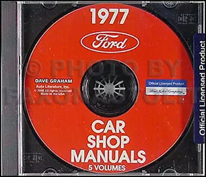 1977 Ford Car Lincoln Shop Manual CD Mark V Continental Mercury Service Repair - Picture 1 of 1