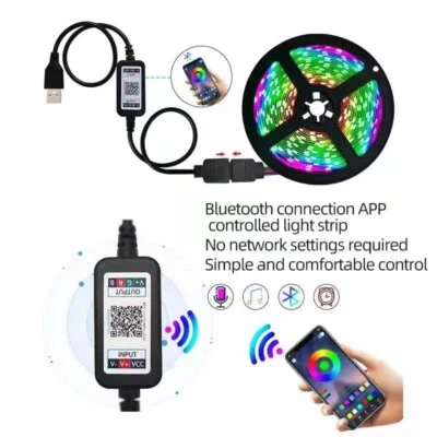 1-5 Meter TV Led Lights USB TV Backlight Strip 5050 RGB Lighting Strips - Image 1 of 4