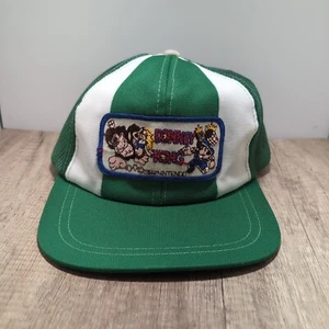 RARE Vintage 1982 Donkey Kong Nintendo Snapback Hat Cap Green White Young An - Picture 1 of 15