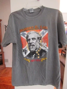Military Themed T-Shirt 100% Cotton Pre-Washed, Robert E. Lee 1807-1870 Size M,L - Picture 1 of 2