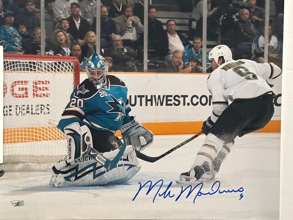 Fanatics Mike Modano Signed 16x20 Photo Scoring Goal HOF Dallas Stars - Image 1 of 4