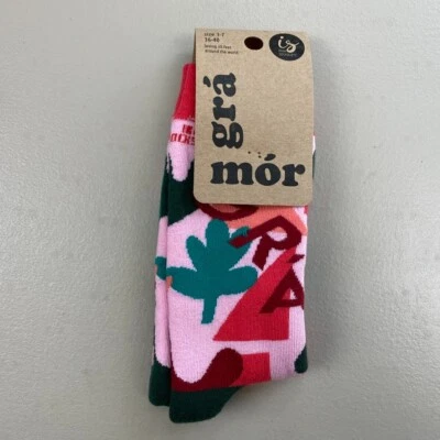 Calcetines Irlandeses Socksciety Gra Mor Hechos en Irlanda Rosa Amor Colorido Talla 3-7 36-40 Foto 1 de 4