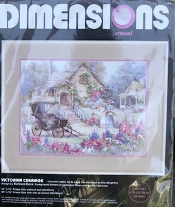 Vintage1993 Dimensions Crewel Kit Victorian Carriage NOS unopened - Picture 1 of 3