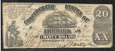 Confédéré États - 20 Dollar Note - 1861 - Uniface Et XF État