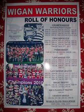 Wigan Warriors club history roll of honours - souvenir print