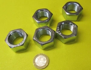 Class 8, Zinc Plated, Metric Hex Nut RH, M22 x 1.5mm x 27 mm W x 15 mm H, 5 Pcs - Picture 1 of 12