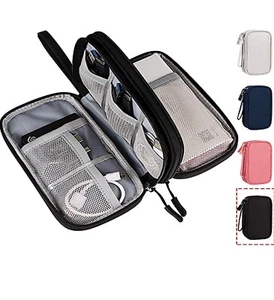 Travel Cable Organizer Electronics Storage Pouch Bag for Charger Phone Earbuds - Picture 1 of 8