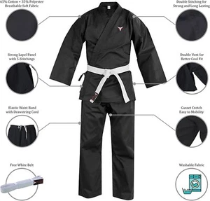 Mens Women & Kids Karate Suit Teakwondo Uniform Jitsu Lightweight Mytra Fusion - Picture 1 of 24