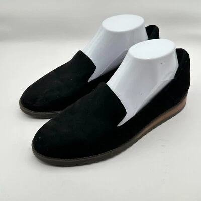 Dr. Scholls Loafers Shoes Womens Size 8W Black Faux Suede Slip On Jetset Comfort - Image 1 of 4