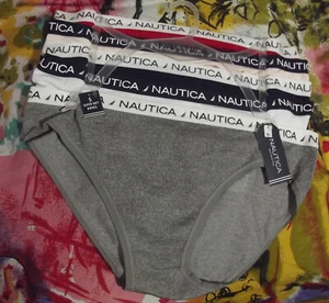 5 NUEVAS BRAGAS DE BIKINI NAUTICA NT9955 5PKA SUPER SUAVES MF FIRMA CINTURA XL - Imagen 1 de 2