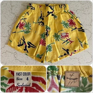 NOS 1940s Vtg Hawaiian Beach Sailfish Sanforized Shorts Size 4 Child Boys 40s - Picture 1 of 18
