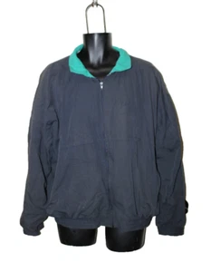 Vintage Mesh Lined Jacket Windbreaker Hilton Active Apparel XXXL Black Full Zip - Picture 1 of 15