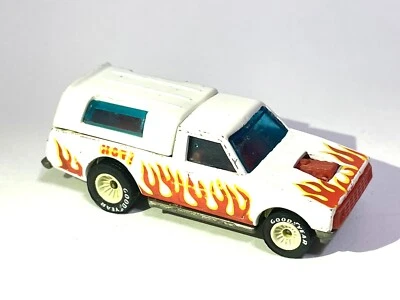 Hot Wheels винтажный грузовик Real Riders Dodge D-50 White Flames Малайзия 1983 г.  - Изображение 1 из 4