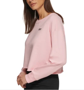Sudadera DKNY Sport Para Mujer Cuello Redondo Recortada Rosa Talla XL 3489 - Imagen 1 de 1