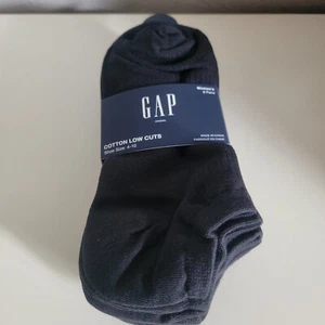 Gap Socks 8 Pairs Black Cotton Ribbed Low Cut Women Shoe Size 4-10 NWT - Picture 1 of 4