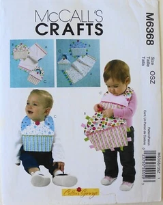 McCalls Crafts 6368 Baby Cupcake Bibs Burp Cloth Ribbon Toy Sewing Pattern - Picture 1 of 1