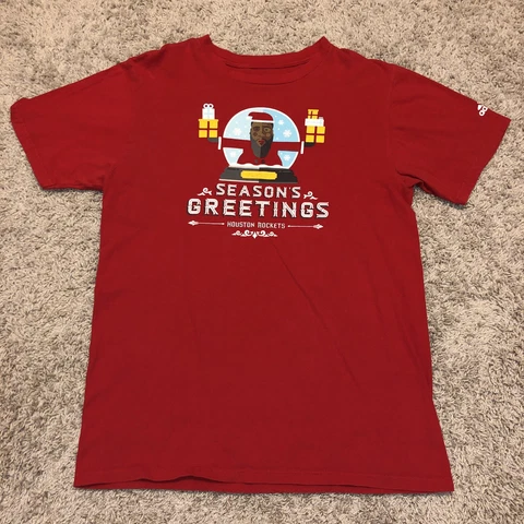 Houston Rockets Shirt Adult Medium Red James Harden Christmas Adidas Mens U3 Cover