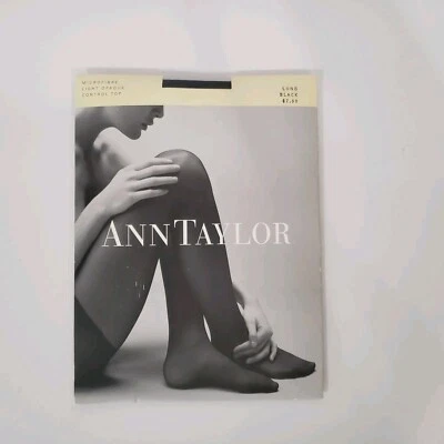 Pantimedias Ann Taylor Light Control Opaco Top Microfibra Talla Larga Negras Nuevas Foto 1 de 4