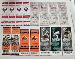 (15) Verschiedene MLB unbenutzte Tickets Philadelphia Phillies Baltimore Orioles Seattle - Bild 1 von 5