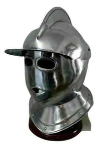 Medieval 18G Larp Steel Armor Collectibles Knight Medieval European Closed Helm - Picture 1 of 5
