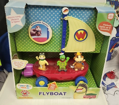 New Wonder Pets FLYBOAT -Ming Ming Linny Tuck Fisher Price Fly Boat Lights/Sings Cover