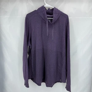 LL Bean Women 2X Cozy Mixed Knit Pullover Knit Purple Long Sleeve Mock Neck Top - Picture 1 of 7
